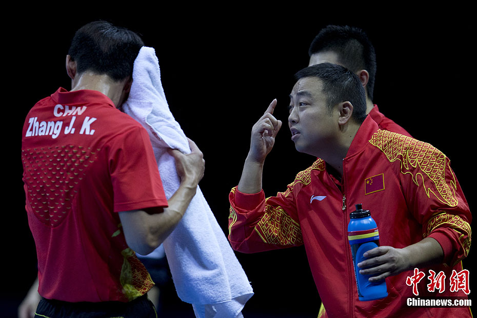 韩国队完胜奥地利队，张继科带队取胜